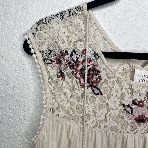 SOLD ON EBAY Knox Rose Lace Boho Blouse Size Large - Picture 3 of 9